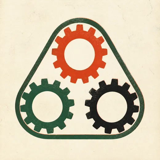 Ilustración que representa automatización de tareas repetitivas.