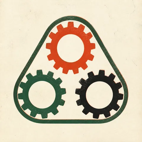 Ilustración que representa automatización de tareas repetitivas.